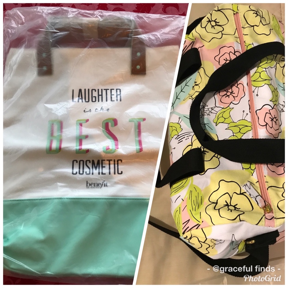 🌹SOLD OUT 🌹2 Benefit Cosmetics Tote, Gymn Bags